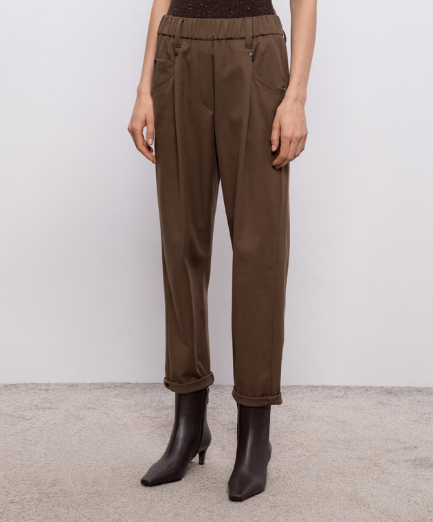 Brunello Cucinelli Коричневі джинси MP126P8417 зображення 3