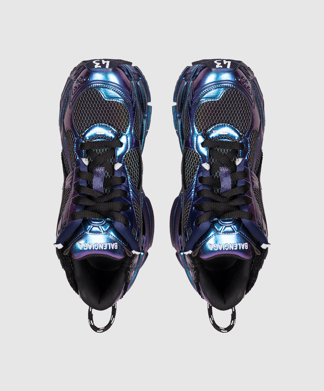 Balenciaga Сині кросівки Runner з голографічним ефектом 772774WRNBT зображення 4