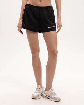 Palm Angels Черные шорты с лампасами PWCL005S26FAB001