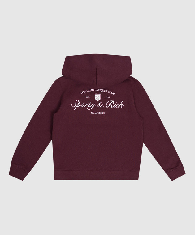Sporty & Rich Дитяче бордове утеплене худі Syracuse WS07575325RE02 зображення 2