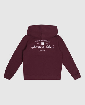 Sporty & Rich Дитяче бордове утеплене худі Syracuse WS07575325RE02