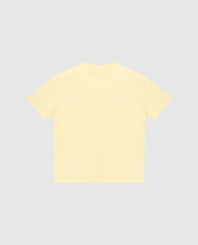Palm Angels Дитяча жовта футболка з принтом PGAA002S26JER002