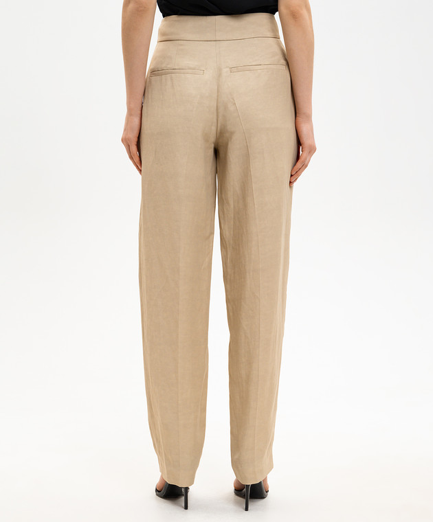JOSEPH Бежеві штани Aix з льоном JF009742 зображення 4