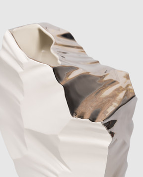 Fos Ceramiche Біла порцелянова ваза Artika 1 з платиною ARTIKA1P