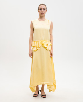 Jil Sander Жовта сукня з рюшами J02CT0575J65022