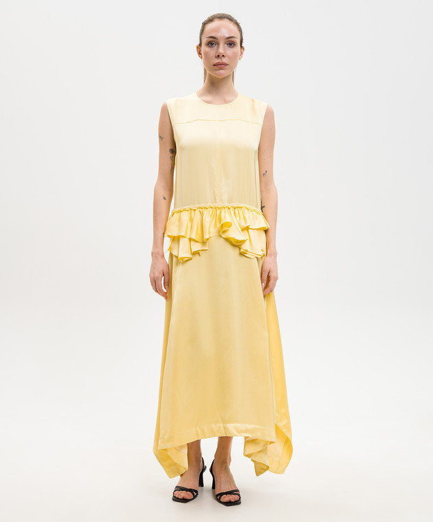 Jil Sander Желтое платье с рюшами J02CT0575J65022 изображение 3