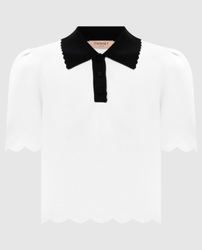 Twinset Біле поло з логотипом 261TP3371