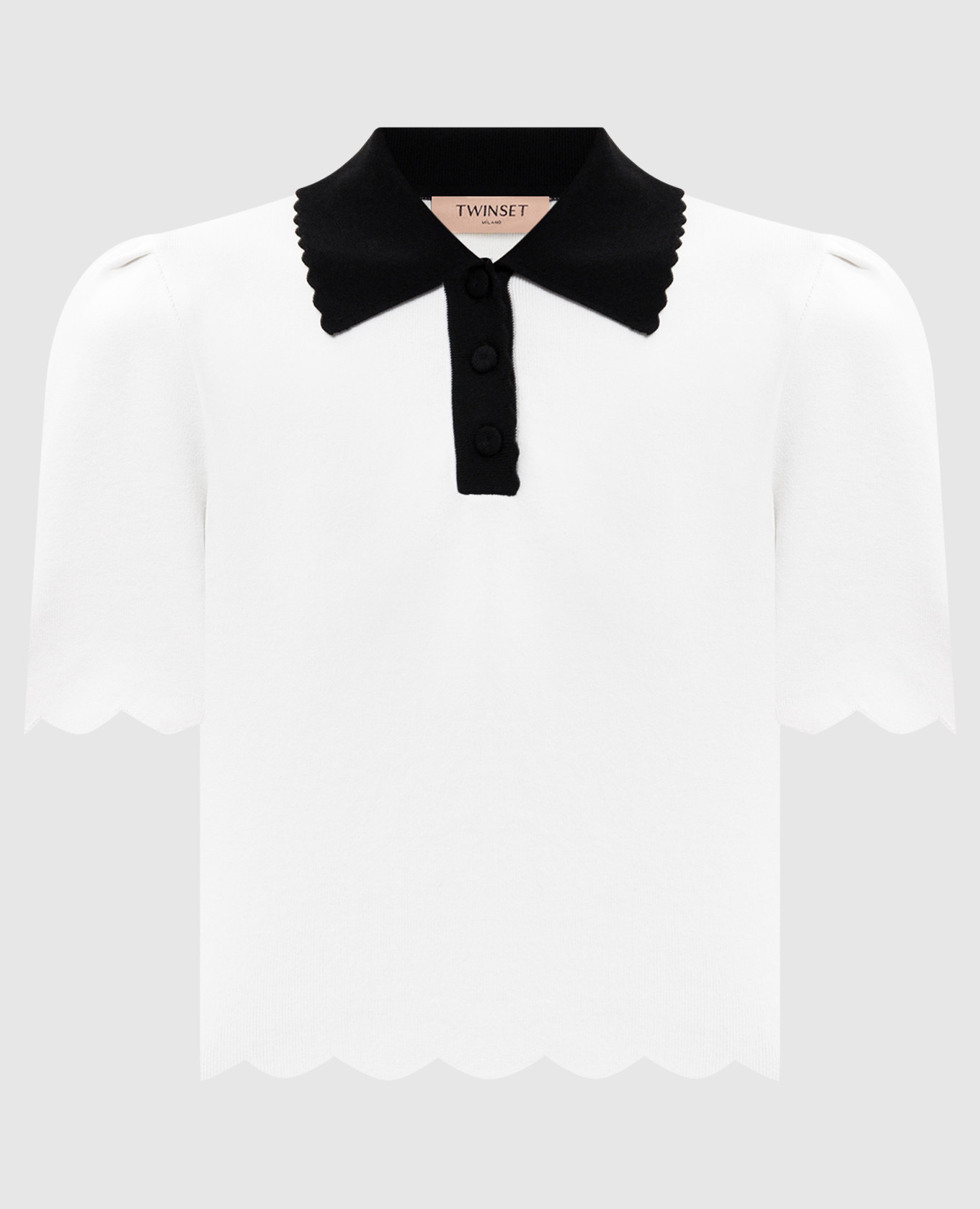 

Белое поло с логотипом, Белый, Поло