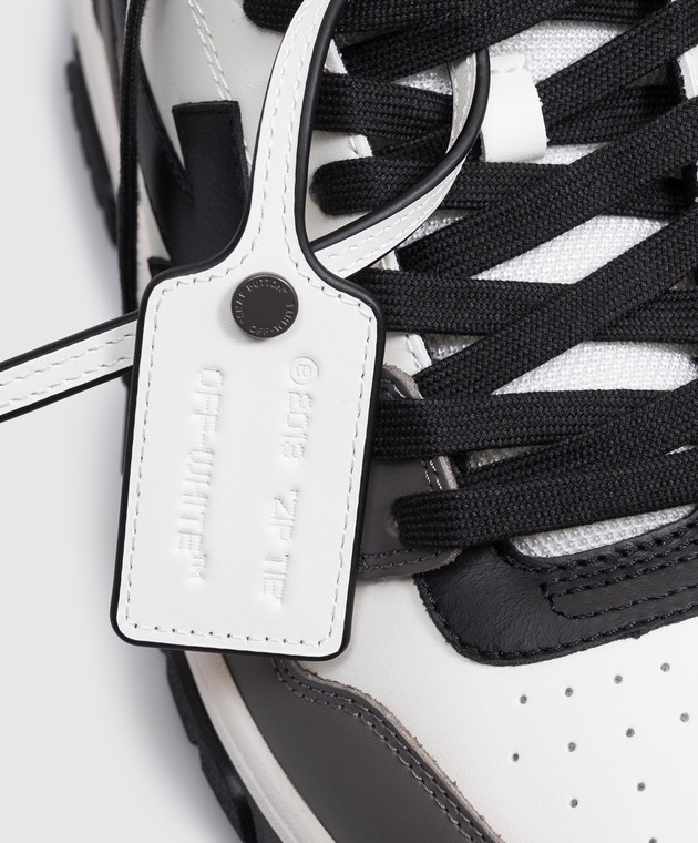Off-White Кожаные кроссовки Out Of Office с принтом логотипа M189C9L013 изображение 5