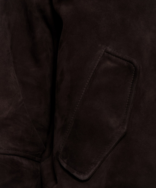 Babe Pay Pls Коричневая замшевая куртка 2616SUEDE изображение 5