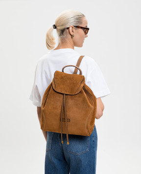 Gianni Chiarini Коричневый замшевый рюкзак Violette ZN12237CMPL