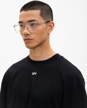 Off-White Золотые очки с логотипом Arrow OW6018760059