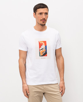Trussardi Біла футболка з принтом G0688000163NMTS16J16