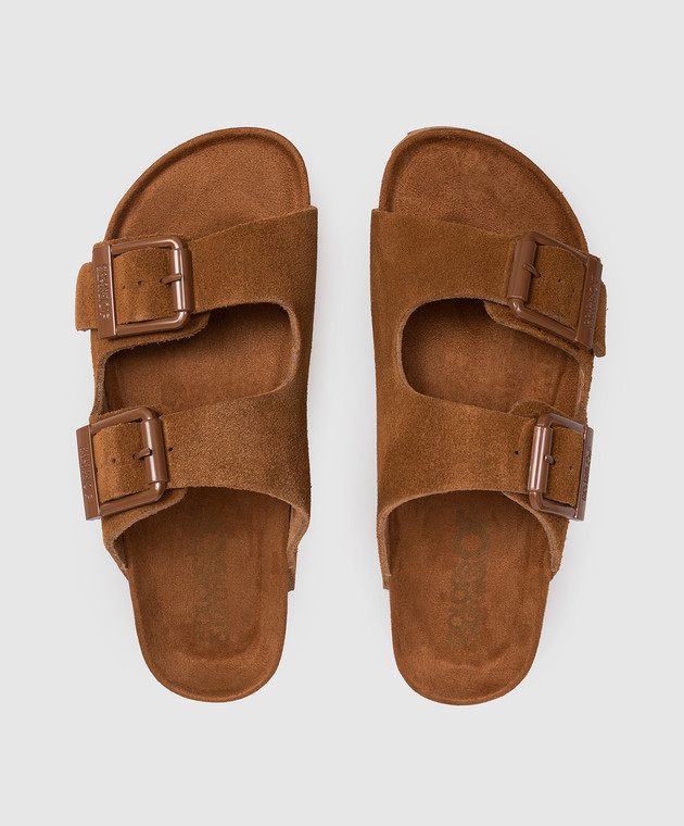 Colors of California Коричневые замшевые шлепанцы SLOFI HCBIO56N изображение 4