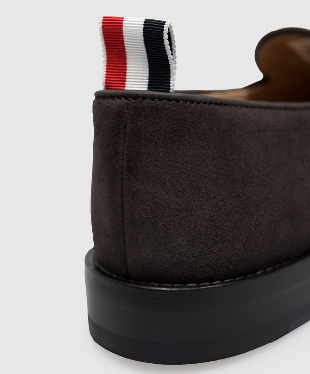 Thom Browne Коричневые замшевые лоферы FFF182AL0037 изображение 5