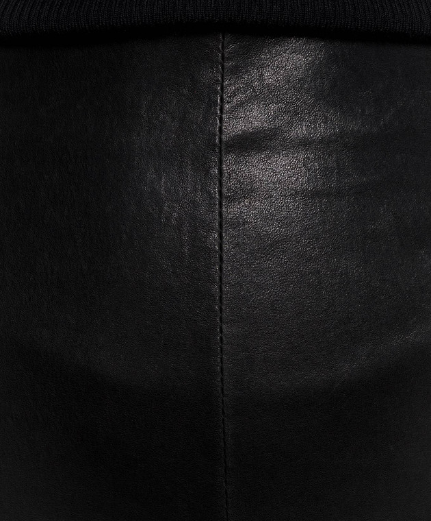 Ann Demeulemeester Черные кожаные леггинсы Florence B0010846LT084 изображение 5