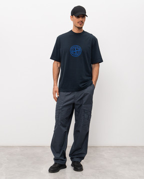 Stone Island Синя футболка з принтом L1S152100001S0362