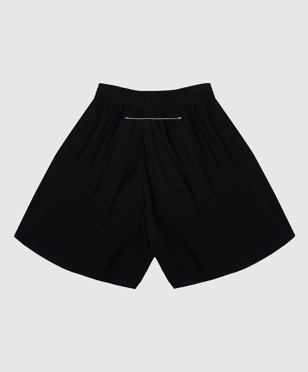 Maison Margiela MM6 Дитячі чорні шорти з вишивкою емблеми M61003MM07Z зображення 2