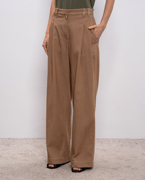 Brunello Cucinelli Коричневі штани з бавовни MB125P5759