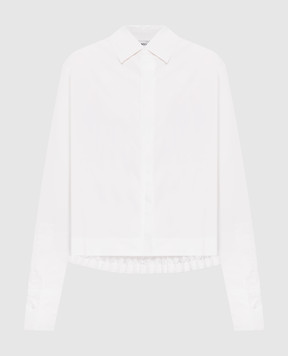 Simkhai Белая укороченная рубашка Kacey с кружевом 2262105PK