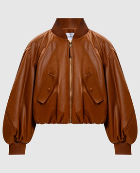 Givenchy Коричневий шкіряний бомбер BW00UN61UJ