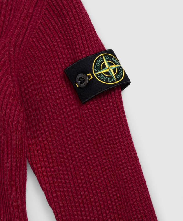 Stone Island Детский бордовый свитер из шерсти L2S165100010S0C021012 изображение 3