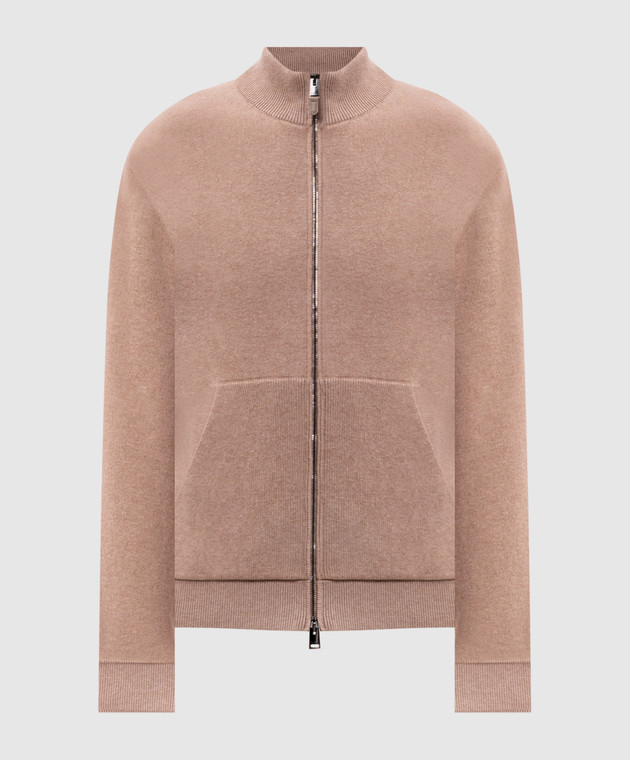 Canali Бежевий кардиган з вовною та кашеміром MK02487C1245