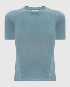 JOSEPH Бирюзовый топ Belarb с леном в рубчик JF009768