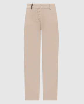Peserico Бежеві штани з патчем A04718T2302481