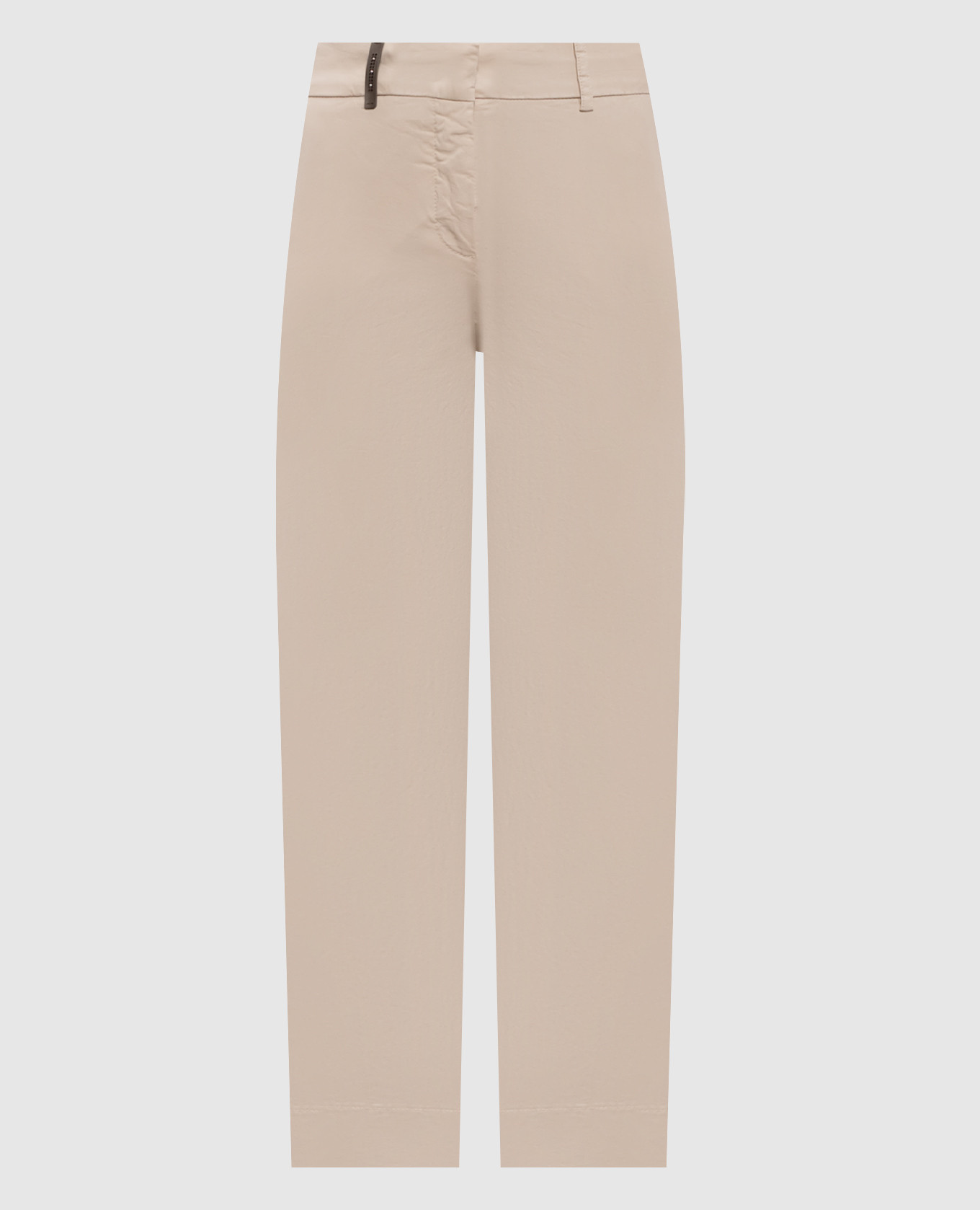 Бежевые брюки с патчем