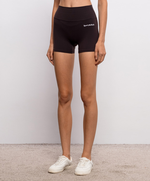 Sporty & Rich Коричневые шорты Serif SH058711300BR29 изображение 3