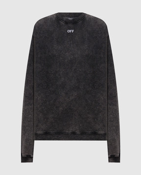 Off-White Сірий світшот з принтом 2BA055F25FLE002