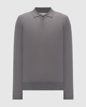 Canali Серое поло из шерсти MK01149C0572