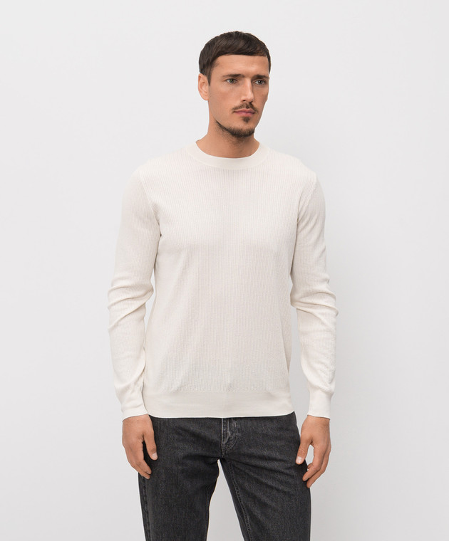 Brunello Cucinelli Джемпер цвета айвори M29806200P изображение 3