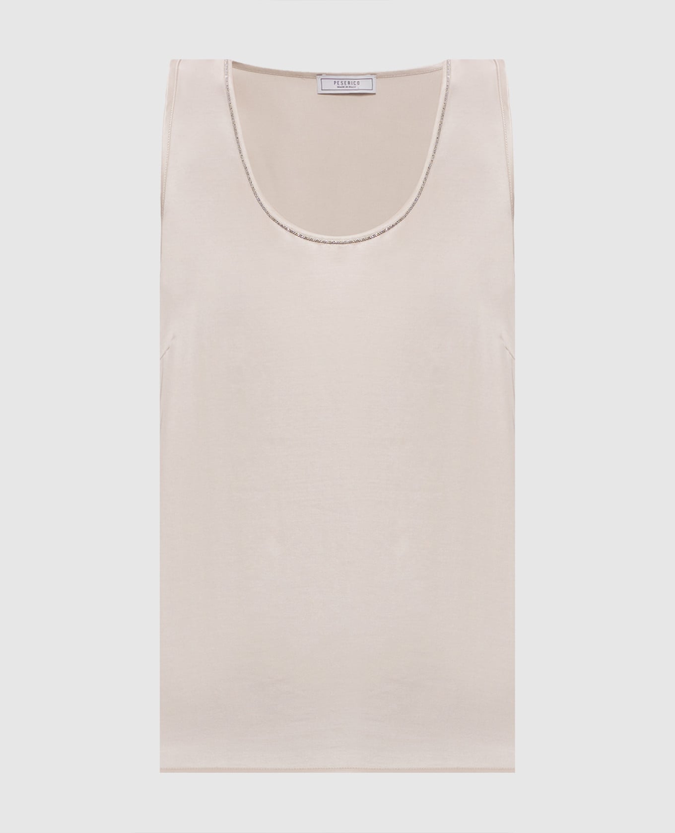 Бежевый топ с цепочкой мониль