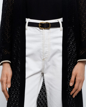 Agnona Черный кожаный ремень L61003L8157