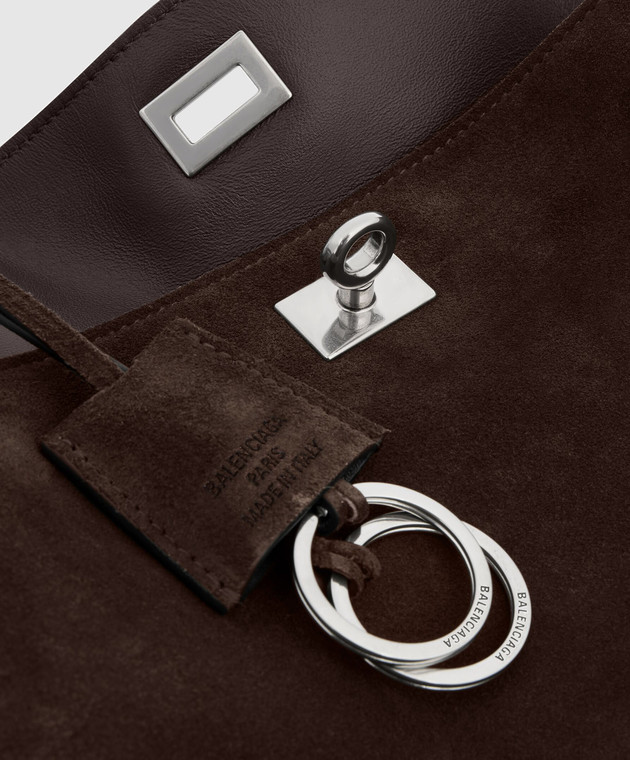 Balenciaga Коричнева замшева сумка Rodeo 7897792AB4G зображення 5