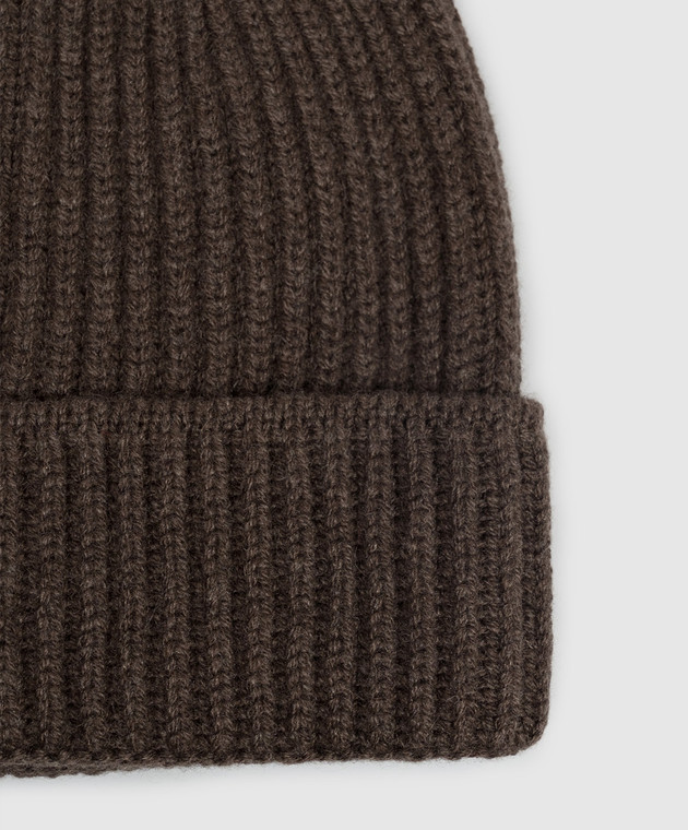 Doriani Cashmere Коричневая шапка из кашемира 142B10 изображение 4