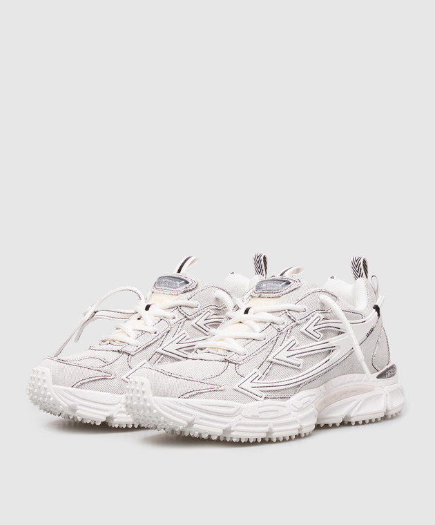 Off-White Белые кроссовки Denim Be Right Back с логотипом OWIA289Z26DEN001 изображение 2