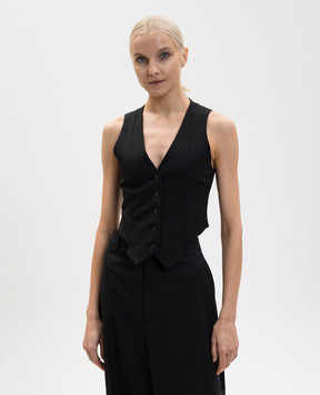 Vetements Чорний жилет з вовни WE76TV360B