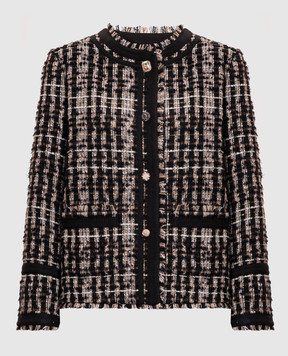 Twinset Черный твидовый жакет 262AQ2021