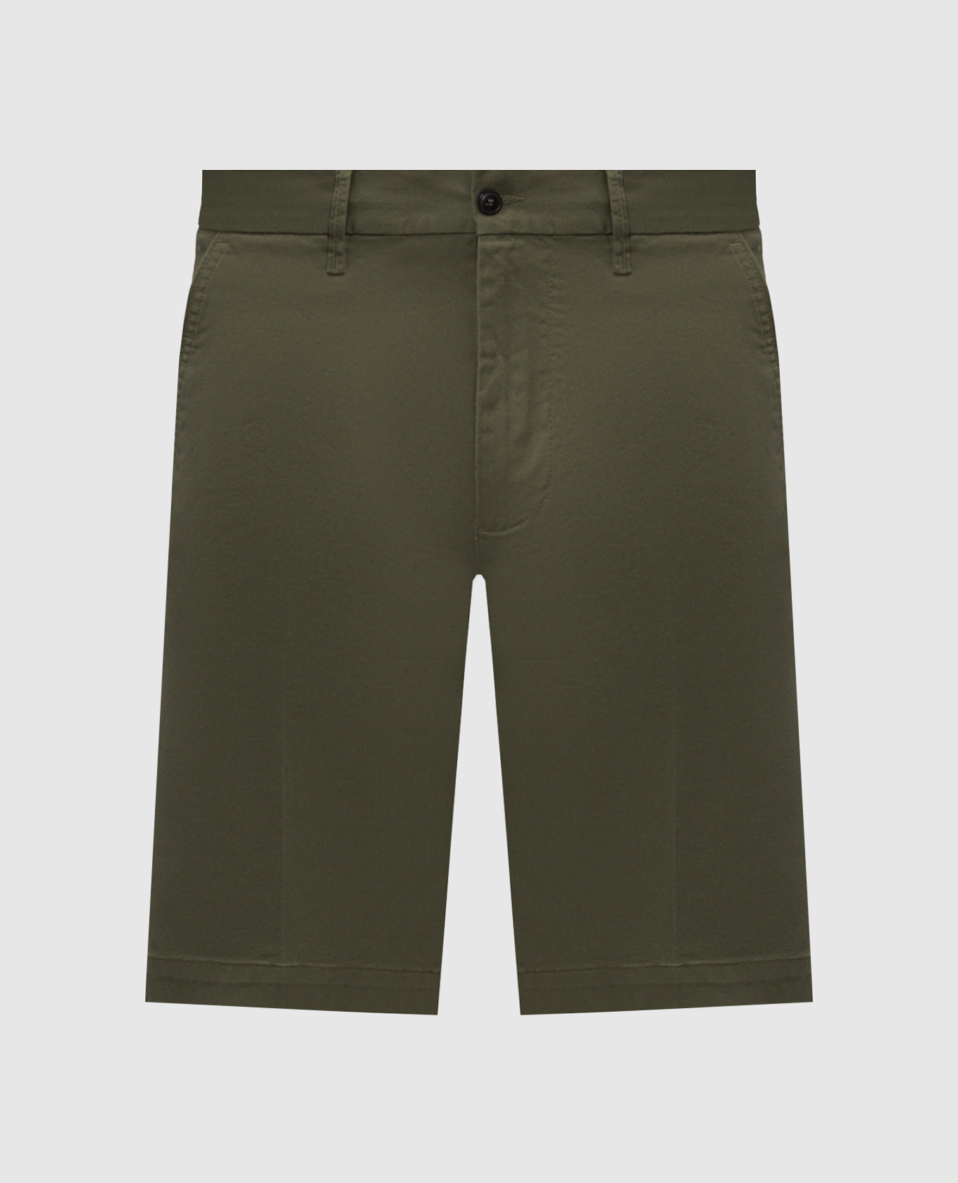 Шорты цвета хаки из хлопка