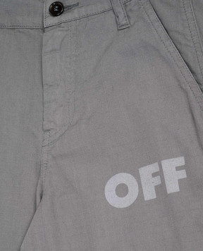 Off-White Дитячі сірі штани з логотиопм 44BCA009F5F001