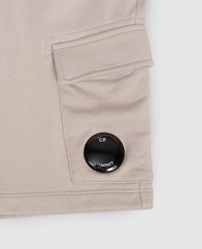 C.P. Company Детские серые шорты с патчем логотипа CPQ002LCA691014