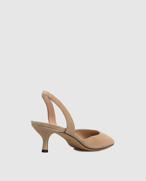 Kiton Бежевые замшевые слингбеки D54811K0525F