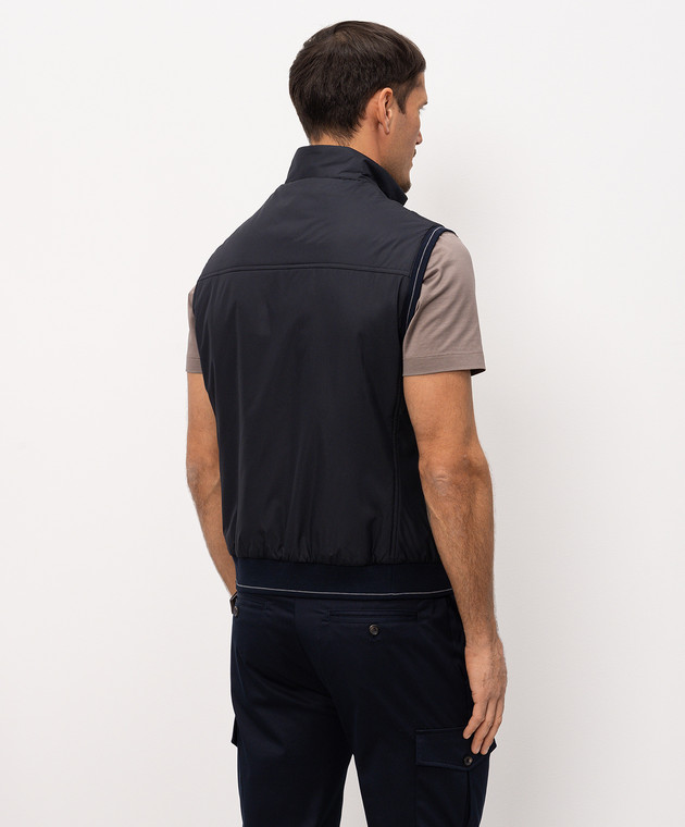 Bilancioni Синий жилет с нашивкой логотипа BE26G4OL1 изображение 4