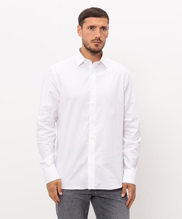Canali Рубашка белого цвета GR03299NCL70A1 изображение 3