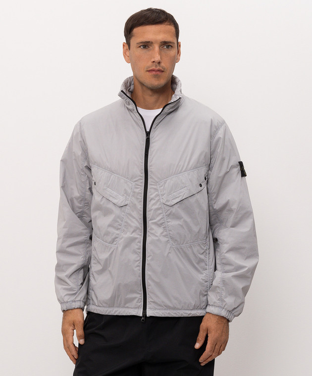 Stone Island Блакитна куртка з патчем логотипа L2S15Q100021S0474 зображення 3