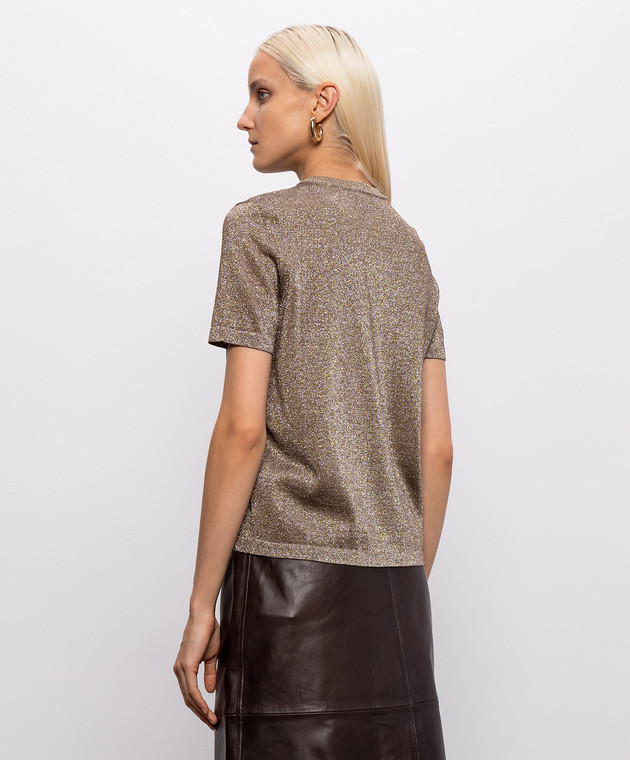 Missoni Бежева футболка з люрексом DC26SN02BK01H3 зображення 4