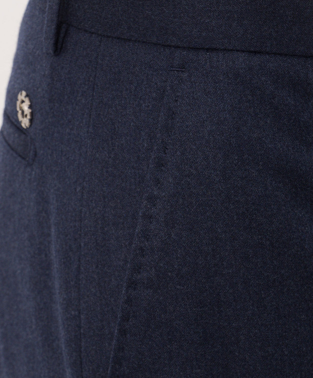 Stefano Ricci Синие брюки карго из шерсти и шелка M1T6300190WK002V изображение 4